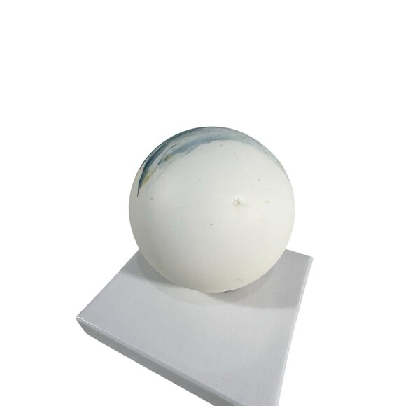 Vintage Hand Painted Glass Ball Ornament Christmas Winter Church Scene  5” H - Picture 9 of 13